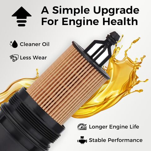 Engine Air Filter&Oil Filter Combo Pack-Compatible with Jeep Wrangler 2014 2015 2016 2017,Wrangler JK 2018-68191349AA&CA10348 in Kuwait