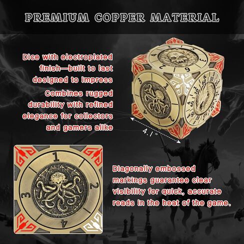 Spinner DND Dice, Rotating Metal Dice Set with 3D Relief Design, Cool Premium Polyhedral RPG Dice for Tabletop Games & Dungeons & Dragons Players(Black Nickel Red) in Saudi Arabia