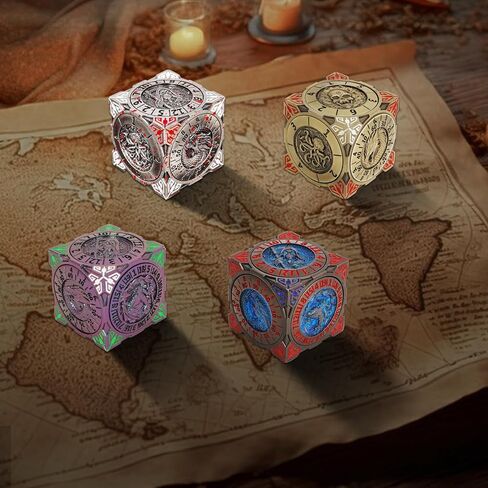 Spinner DND Dice, Rotating Metal Dice Set with 3D Relief Design, Cool Premium Polyhedral RPG Dice for Tabletop Games & Dungeons & Dragons Players(Black Nickel Red) in Saudi Arabia