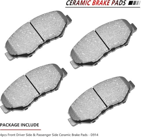 JLEO Front Rear Ceramic Brake Pads D914 D865 for 2003-2008 Honda Pilot Driver Passenger Side 8pcs in Kuwait