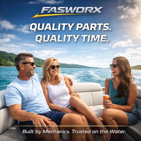 طقم ختم علبة التروس للوحدة السفلية من FASWORX لـ Johnson Evinrude 9.9 HP & 15 HP (1974-Up)، 8 HP، 10 HP Outboards - يستبدل OEM 396350، 0396350، Sierra 18-2656 - طقم إعادة إغلاق مبيت التروس من الدرجة البحرية in Saudi Arabia
