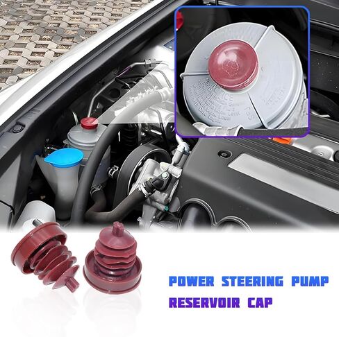 2PCS Car Hydraulic Power Steering Pump, Power Steering Fluid Pump Reservoir Cap Plug Cover Replaces 53697-SB3-952, Compatible with Odyssey Pilot Prelude Ridgeline CL MDX in Saudi Arabia