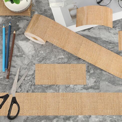 65.6Ft Burlap Bulletin Board Border Burlap Pattern Straight Border Trim Roll Brown Farmhouse Classroom Bulletin Board Decorations for Teacher Back to School Classroom Chalkboard Home Office Wall Decor in Saudi Arabia