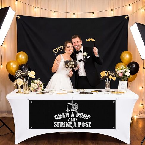 Batiyeer 1x3ft Photo Booth Table Accessories Banner Graduation Photo Booth Props Sign, PVC Vinyl Hanging Background for Party Photography Decoration Class of 2026 Graduation Wedding Bachelorette in Kuwait