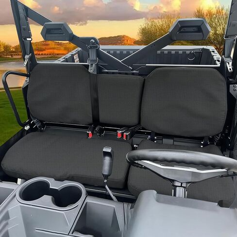 ESMING 1680D UTV Seat Covers for Polaris Ranger 1000 2020 2021 2022 2023 2024 2025 for Polaris Ranger XP 1000 2017 2018 2019 2020 2021 protector accessories, Waterproof Heavy Duty Oxford Fabric -Black in Saudi Arabia