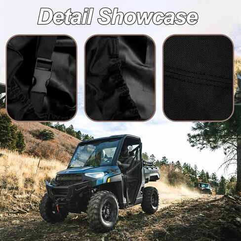 ESMING 1680D UTV Seat Covers for Polaris Ranger 1000 2020 2021 2022 2023 2024 2025 for Polaris Ranger XP 1000 2017 2018 2019 2020 2021 protector accessories, Waterproof Heavy Duty Oxford Fabric -Black in Saudi Arabia