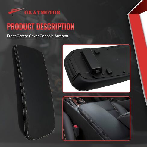 OKAY MOTOR 84422490 Front Centre Cover Console Armrest for 2014-2020 Chevrolet Impala, Center Console Cover Black Leather 23108288 in Kuwait