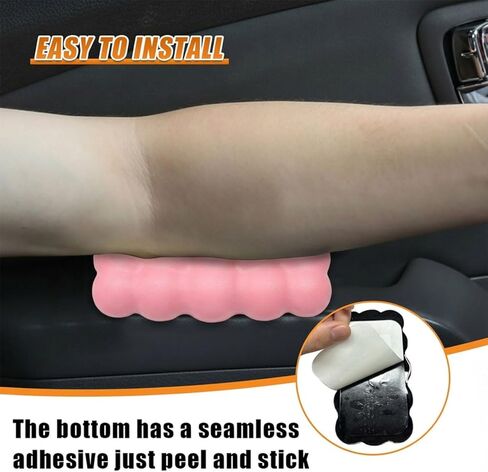 2PCS Cloud Shape Car Knee Cushion Pads, Soft Memory Foam Auto Center Console Support Mat for Knee Leg Elbow, Comfortable Vehicle Interior Armrest Pad Protector for Most Cars (Pink) in Saudi Arabia