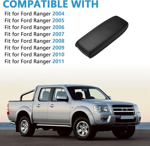 غطاء وحدة التحكم متوافق مع Ford Ranger 2004-2011 غطاء مسند ذراع وحدة التحكم المركزية غطاء أسود يحل محل 3L5Z-10644A22-AAC in Kuwait