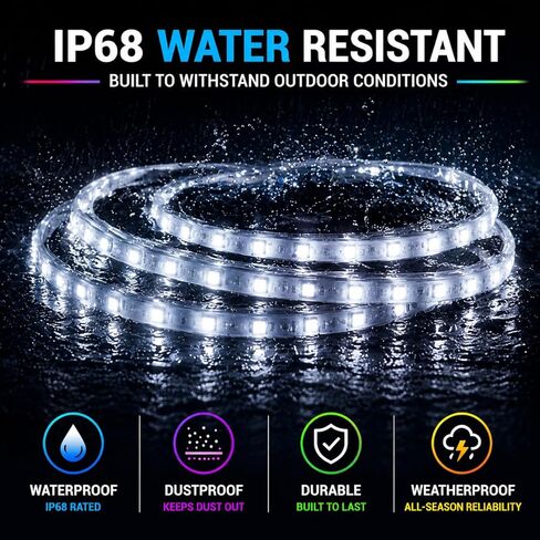 LATCH.IT 12V RV Awning Lights | 20-Foot V2.1 RV Awning LED Light Strip DIY-Kit | RGB RV LED Lights Exterior IP68 Water-Resistant | The Original & Most-Complete Camper Awning Lights in The Market in Saudi Arabia
