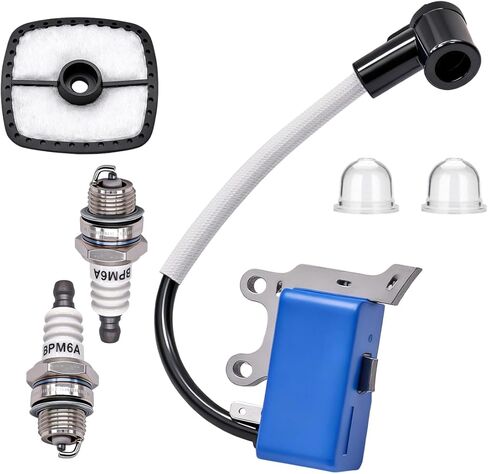A411001690 A10070 ملف الإشعال مناسب لـ Echo Shindaiwa SRM225 FH235 M235 T235 FH235 LE235 GT-225L SRM-2320T Trimmer Brushcutter مع فلتر الهواء وقابس الإشعال in Kuwait