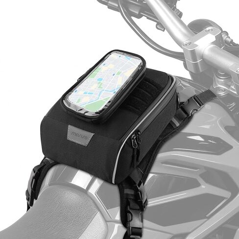 MOSISO Motorcycle Gas Tank Bag, 5 Heavy-Duty Reinforced Straps, Portable Detachable Anti-Slip Base, Motorcycle Accessories Tool Bags Multifunctional Cycling Outdoor Motorbike Storage Carry Bag, Black in Kuwait