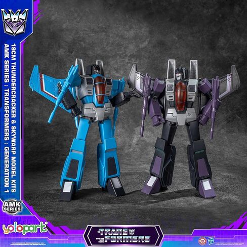 YOLOPARK Thundercracker & Skywarp Transformer Toys 2-Pack AMK Series Transformers G1 Action Figures,7.48 Inch Highly Articulated Decepticon Model Kit for for Ages 15 and Up,No Converting in Saudi Arabia
