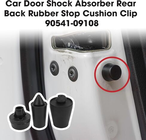 3 Pcs Car Door Shock Absorber Rear Back Rubber Stop Cushion Clip 90541-09108 for Toyota RAV4 2001-2014 2009-2012 67282-0R020 67293-0R020 in Kuwait