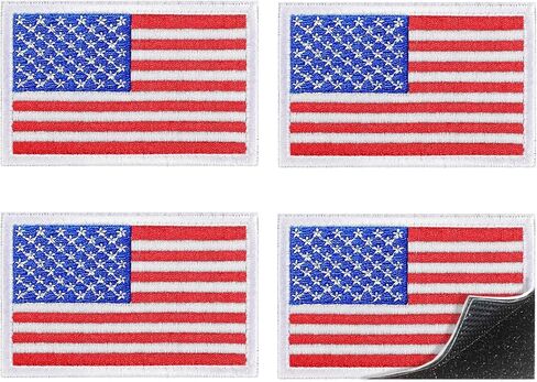 4-Pack Brazil Flag Embroidered Patches Tactical Morale Patch with Hook and Loop Fastener, Brazilian Flag Patch for Soccer Fan Cheering Gear, Backpacks, Jackets, Vests, Hats, 3x2 Inches in Kuwait
