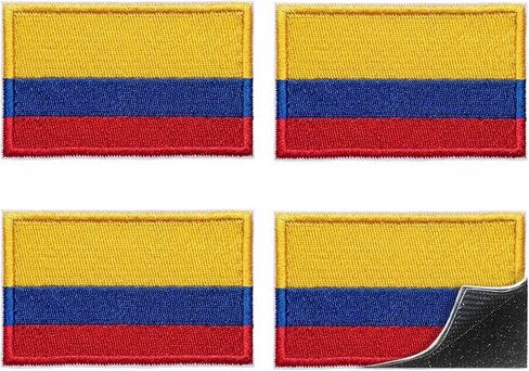 4-Pack Brazil Flag Embroidered Patches Tactical Morale Patch with Hook and Loop Fastener, Brazilian Flag Patch for Soccer Fan Cheering Gear, Backpacks, Jackets, Vests, Hats, 3x2 Inches in Kuwait