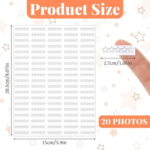1900Pcs Book Review Stickers Self Stick Star Book Rating Stickers Reading Books Journal Sticker for Bookish Lovers Students and Reading Enthusiasts Gifts in Saudi Arabia