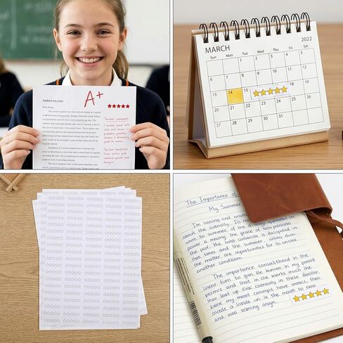 1900Pcs Book Review Stickers Self Stick Star Book Rating Stickers Reading Books Journal Sticker for Bookish Lovers Students and Reading Enthusiasts Gifts in Saudi Arabia