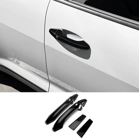 مجموعة غطاء مقبض الباب الخارجي للسيارة ABS غطاء مقبض الباب الخارجي متوافق مع ملحقات Kia K4 2025-2026 (نمط ألياف الكربون) in Kuwait