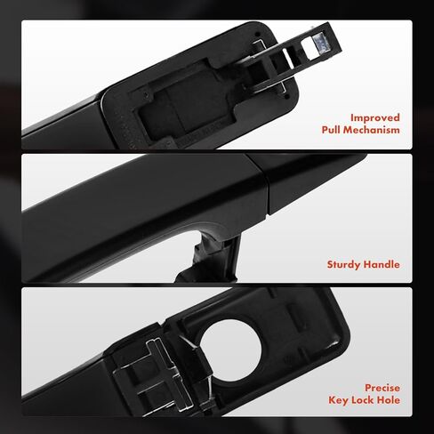 A-Premium Front Left Driver Side Exterior Door Handle Compatible with Kia Soul 2014-2019, Hatchback, Without Keyless System, Primed Black, Replace# 82651-B2010, 82652-B2010 in Kuwait