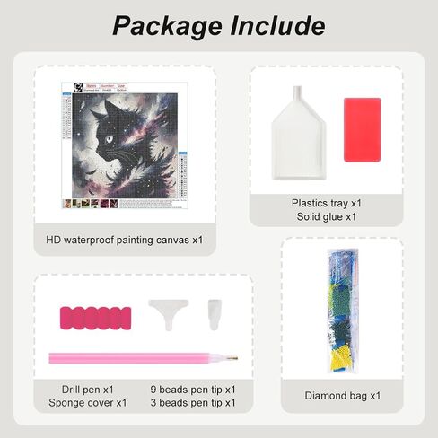 FHBUBPUP Cat Diamond Art Kits for Adults - Diamond Painting Kits for Beginners, DIY ﻿Round Full Drill Diamond Dot Gem Art Crafts Home Wall Decor Gift 12×12Inch in Kuwait