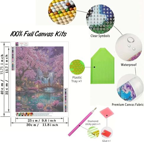 APVZARHT Glowing Dream Forest Diamond Art Kits for Adults, 5D DIY Diamond Art Kits for Beginners, Full Round Drill Paint by Diamond, Diamond Painting Dot Gem Art for Home Wall Decor 12x16 inch in Kuwait