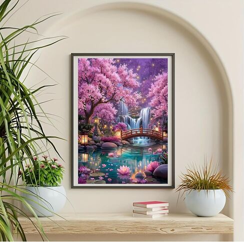 APVZARHT Glowing Dream Forest Diamond Art Kits for Adults, 5D DIY Diamond Art Kits for Beginners, Full Round Drill Paint by Diamond, Diamond Painting Dot Gem Art for Home Wall Decor 12x16 inch in Kuwait