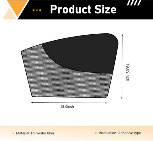 2 PCS Car Window Sun Shades, Magnetic Double Layer Side Front Window Cover, Full Shade Half Blackout See-Through Design, Heat Glare Block Protector, Auto Accessory for Driver Passenger in Saudi Arabia