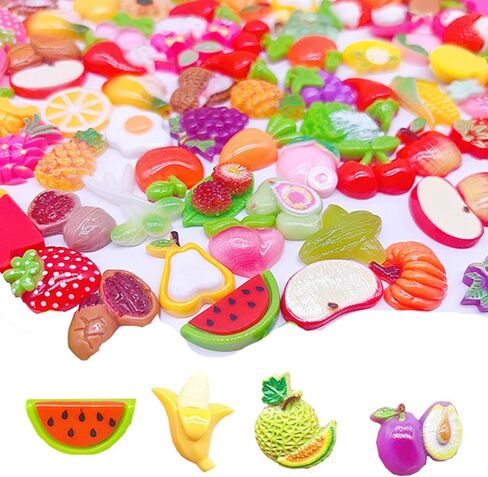 ​​100Pcs Flatback Resin Slime Charms, Bulk Kawaii Cute Charms for DIY Crafts, Scrapbooking (Multicolored) in Saudi Arabia