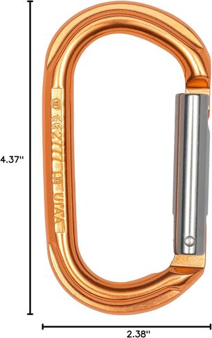 البيضاوي الألمنيوم carabiner بوابة مستقيمة keylock 7kn in Kuwait