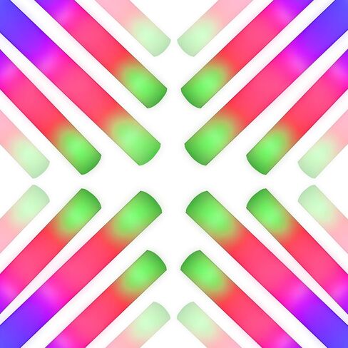 Taotuo 58PCS Foam Glow Sticks Bulk, Christmas Glow in the Dark Party Supplies Light Sticks for Raves, Birthday, Wedding, New Year, Christmas in Saudi Arabia