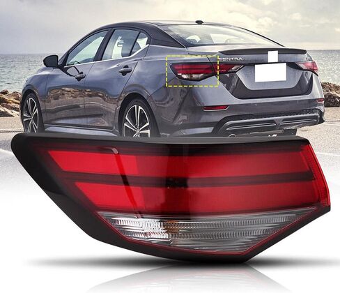 Driver Outer Side Tail Light Assembly Compatible with 2020-2023 Nissan Sentra,Halogen Taillights Brake Lamp Replacement Rear Left Outer Side NI2804121 265556LB0A in Kuwait