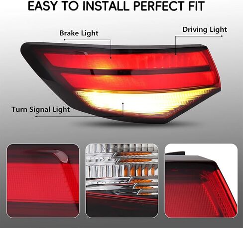 Driver Outer Side Tail Light Assembly Compatible with 2020-2023 Nissan Sentra,Halogen Taillights Brake Lamp Replacement Rear Left Outer Side NI2804121 265556LB0A in Kuwait