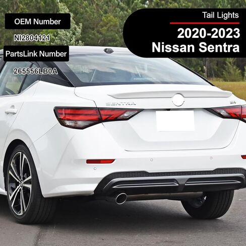 Driver Outer Side Tail Light Assembly Compatible with 2020-2023 Nissan Sentra,Halogen Taillights Brake Lamp Replacement Rear Left Outer Side NI2804121 265556LB0A in Kuwait