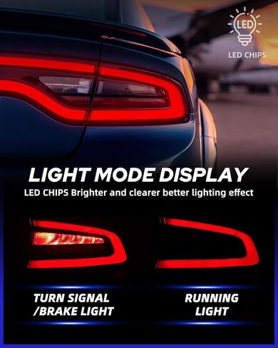AUTOONE - لـ 2015-2022 دودج تشارجر الذيل مجموعة مصابيح المصنع OEM المصابيح الخلفية LED الخلفية اليمنى، جانب الركاب (RH) in Kuwait