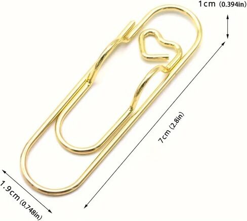 Metal Pen Clip Holder,8 Pcs Colorful Heart Shape Paperclip Pencil Loop Holder for Notebook School Student Office in Kuwait