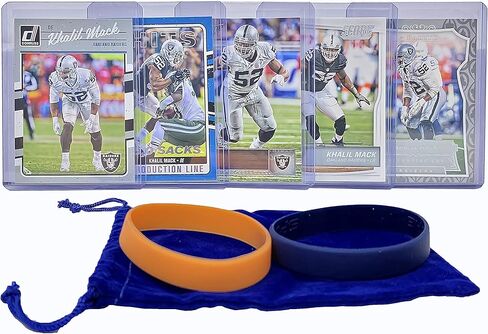 Khalil Mack Football Cards Assorted (5) Bundle - Chicago Bears Trading Cards in Saudi Arabia