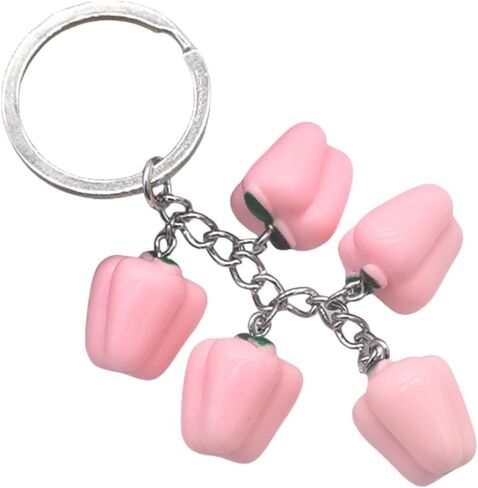 Simulation Bell Peppers Keychain Veggie Vegetable Pepper Key Ring for Bag Purse Wallet Car Jewelry in Kuwait