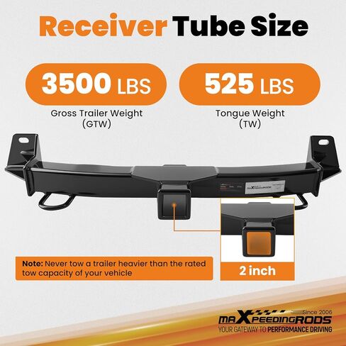 maXpeedingrods Front Trailer Hitch Kit, 2 inch Receiver, Class 3 Tow Hitch for Toyota Tacoma 2016-2023 in Kuwait