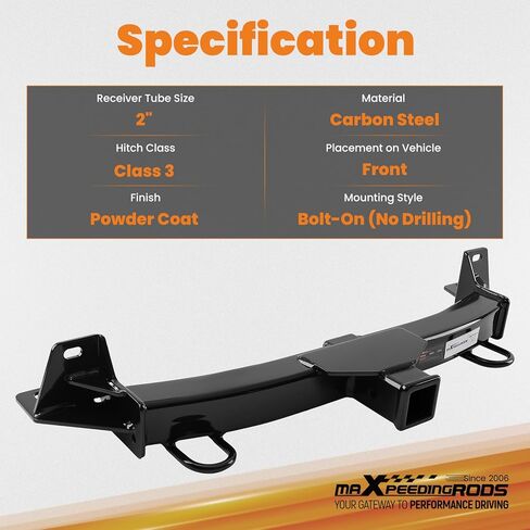 maXpeedingrods Front Trailer Hitch Kit, 2 inch Receiver, Class 3 Tow Hitch for Toyota Tacoma 2016-2023 in Kuwait