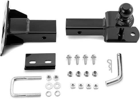 No Drilling 2 Inch Front Hitch Receiver Ball Mount Kit Compatible with Polaris Ranger Crew XP 1000 15-25, UTV Trailer Towing Hitch with 5/8" Lock Pin Tightener Accessories Fit Bobcat 3600 in Saudi Arabia