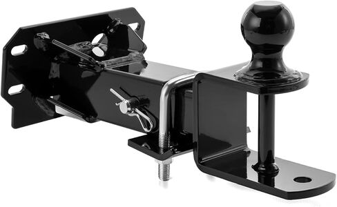 No Drilling 2 Inch Front Hitch Receiver Ball Mount Kit Compatible with Polaris Ranger Crew XP 1000 15-25, UTV Trailer Towing Hitch with 5/8" Lock Pin Tightener Accessories Fit Bobcat 3600 in Saudi Arabia