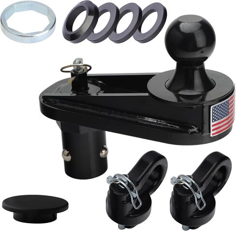 6" Offset Gooseneck Hitch Extender,Puck System Gooseneck Hitch Ball Kit for F250/F350/F450,Silverado/Sierra 2500/3500 HD,Nissan Titan XD,with 2 Safety Chain Anchors in Saudi Arabia