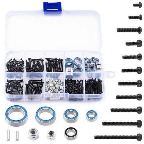 Ascent-18 RC Screw Kit Screws Assortment Set Bushings Bearings Screws 251pcs Kit Bushings Bearings Screws Kit for Redcat Ascent-18 1/18 RC Crawler Car Upgrade Parts in Kuwait