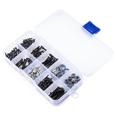 Ascent-18 RC Screw Kit Screws Assortment Set Bushings Bearings Screws 251pcs Kit Bushings Bearings Screws Kit for Redcat Ascent-18 1/18 RC Crawler Car Upgrade Parts in Kuwait