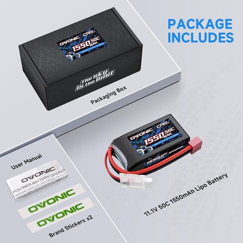 ملحقات ترقية السيارة OVONIC 3S 1500 RC 3S 11.1V 1500 mAh 50C LiPo، قطع غيار بطارية RC جميع 1/14، 1/16 مقياس 2 بطاريات in Kuwait