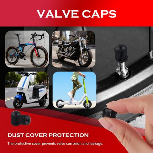6 Pack Presta Valve Adaptor,Compatible with Schrader to Presta Valve Adapter Inflate with Air Compressor,Bike Pump Adapter Kit with 6 Tire Valves Stem Caps & Ball Needles in Kuwait