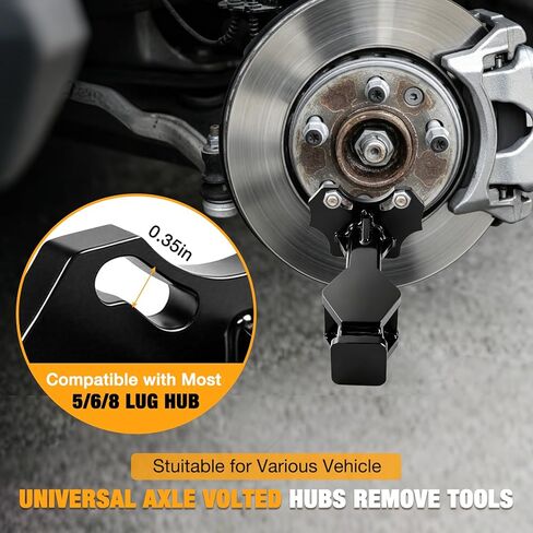 8629 Wheel Bearing Hub Removal Tool, Wheel Hub Removal Tool, Kit Universal Replace for ATD Tools, Compatible with All Axle Bolt Hubs(5, 6 and 8 Lug Hubs) (Long Hole Black) in Saudi Arabia