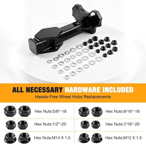 8629 Wheel Bearing Hub Removal Tool, Wheel Hub Removal Tool, Kit Universal Replace for ATD Tools, Compatible with All Axle Bolt Hubs(5, 6 and 8 Lug Hubs) (Long Hole Black) in Saudi Arabia