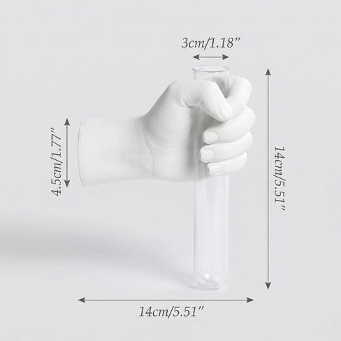 VEAGINS Gothic Hand Vase with Test Tube, Halloween Wall Decor for Indoor, Spooky Home Decoration for Gift (Gold) in Saudi Arabia